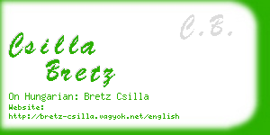 csilla bretz business card